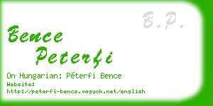 bence peterfi business card